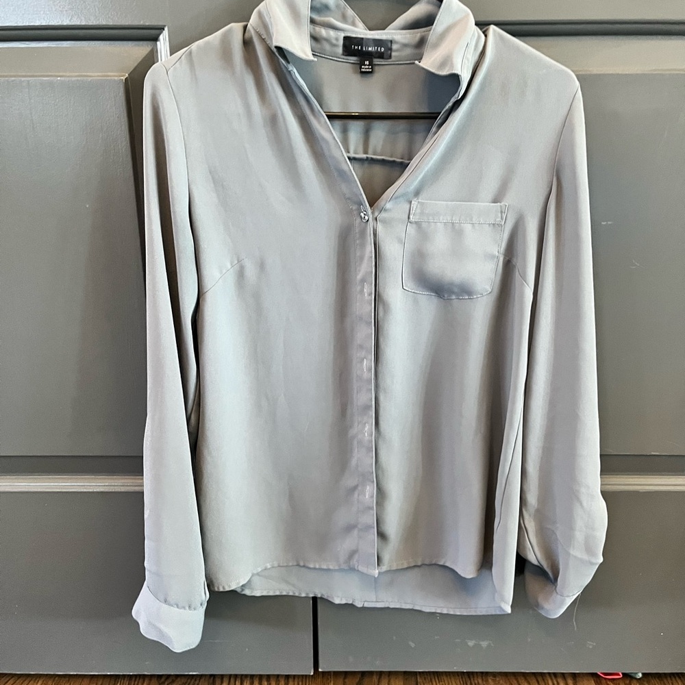 H&M Light Gray Blouse